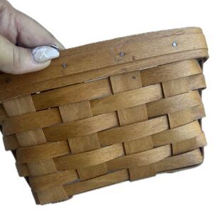 Vintage 1995 Longaberger Handwoven Square Basket Handle Plastic Protector